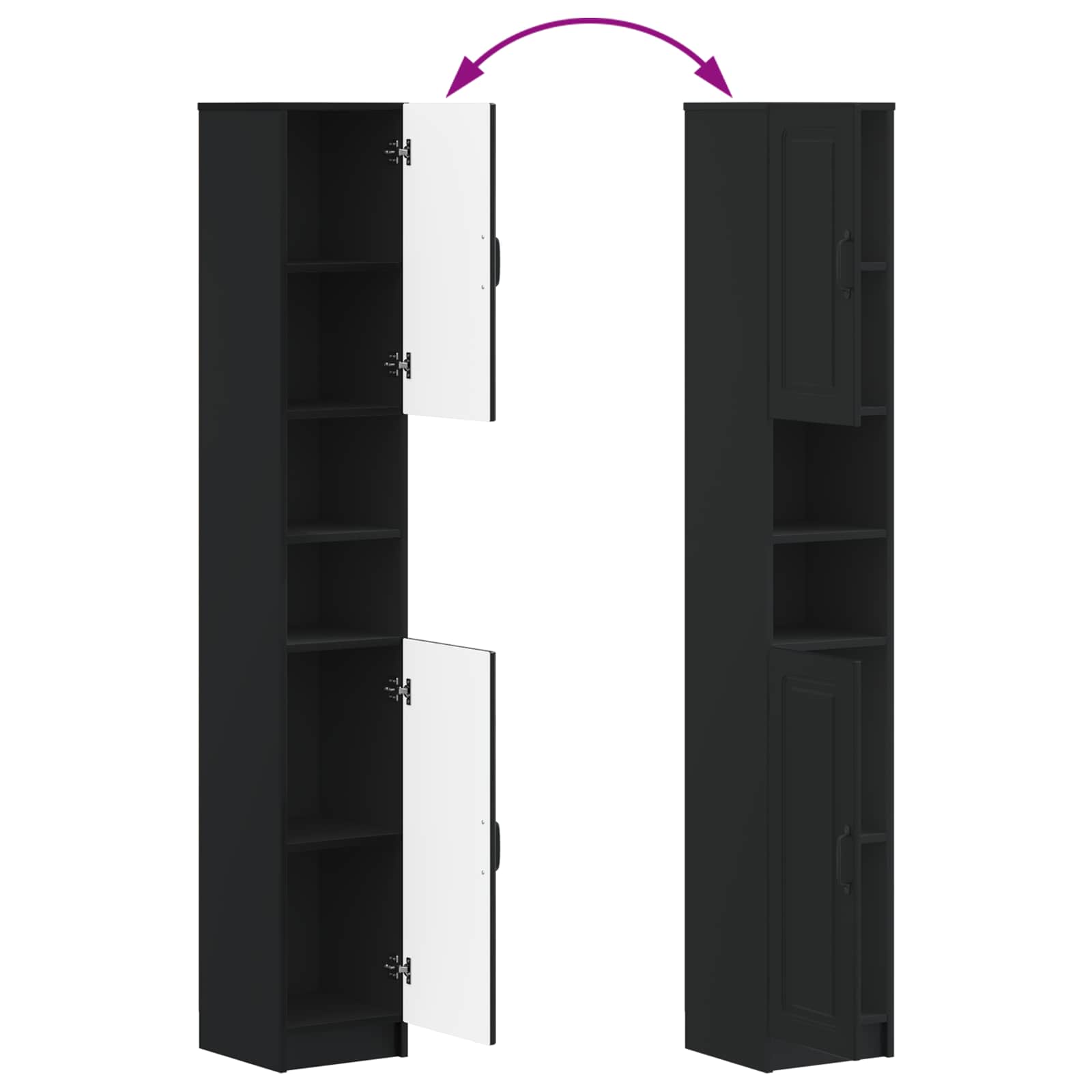 vidaXL Badkamerkast met Open Plank UTRECHT Wit 30 x 31 x 187 cm