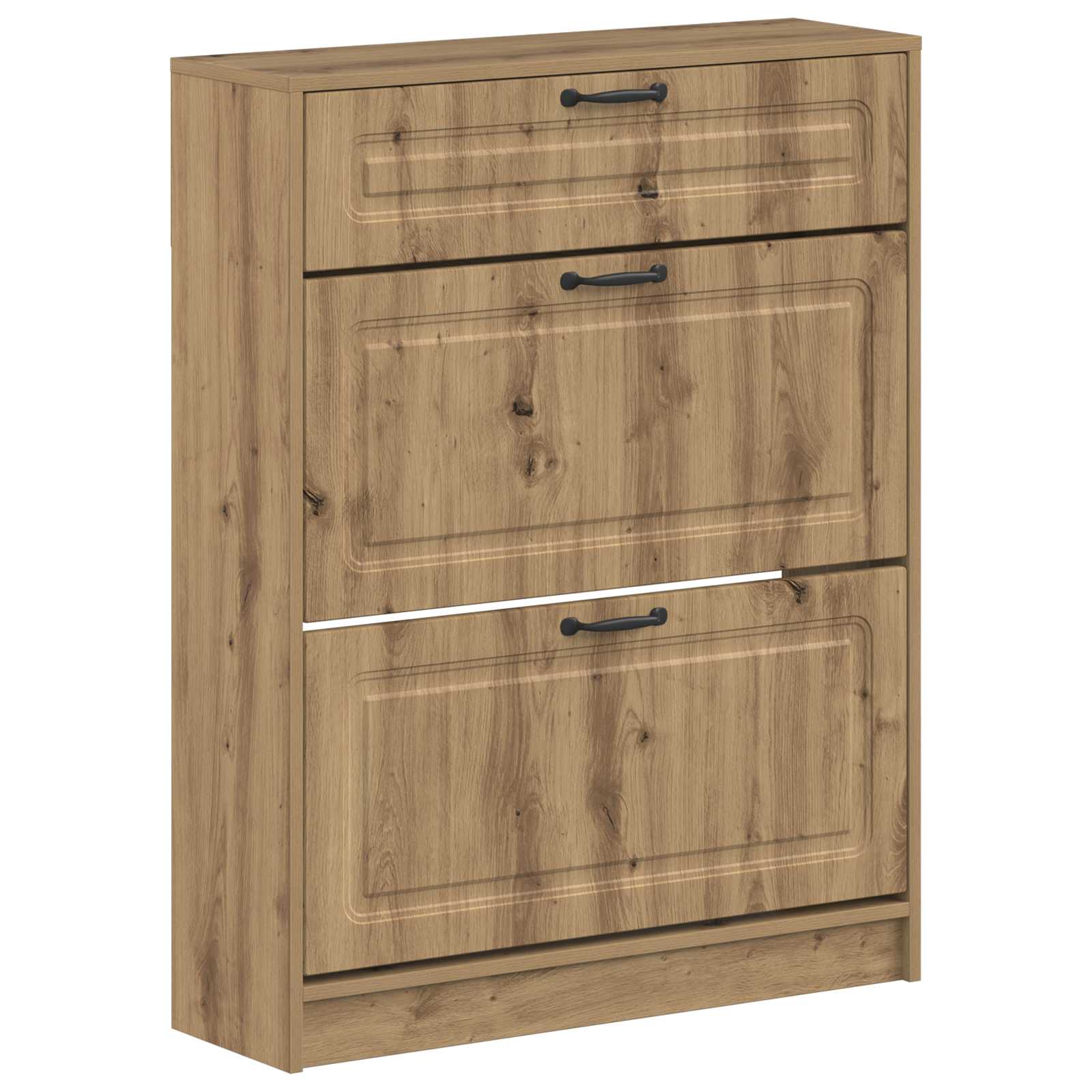 vidaXL Schoenenkast UTRECHT 78 x 24 x 100 cm Bewerkt hout Wit