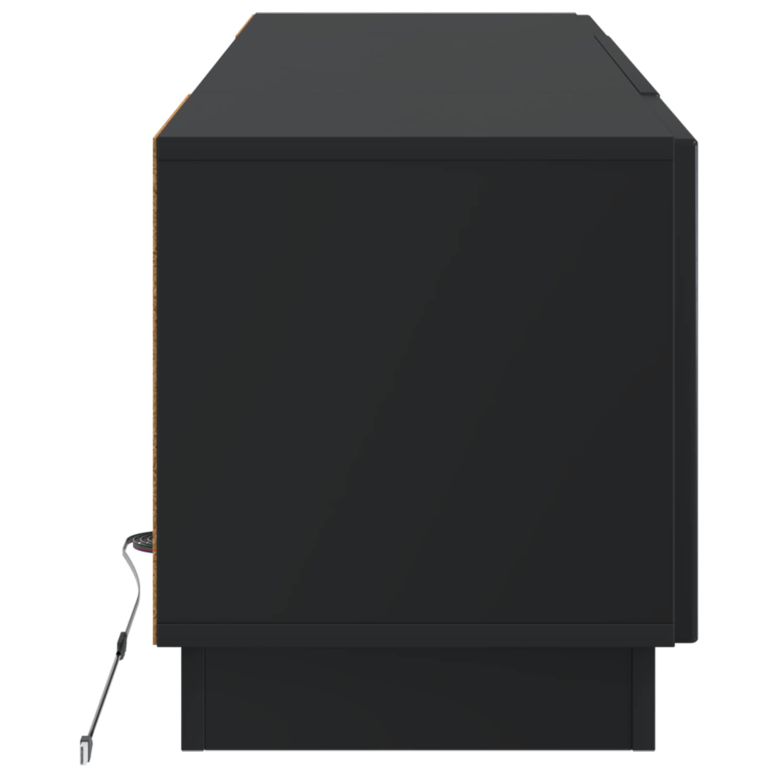 vidaXL LED tv-meubel Wit Bewerkt hout