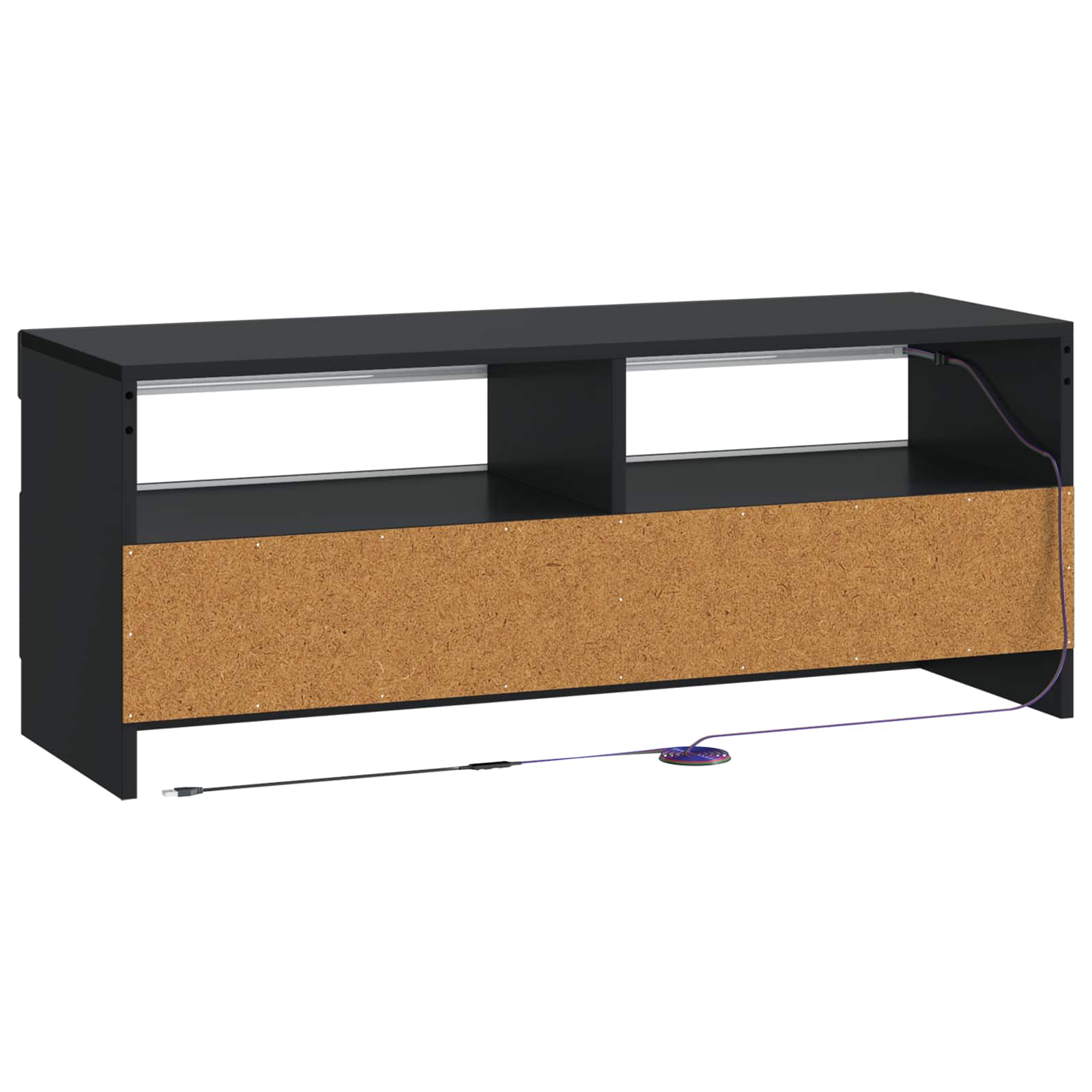 vidaXL LED tv-meubel Wit Bewerkt hout