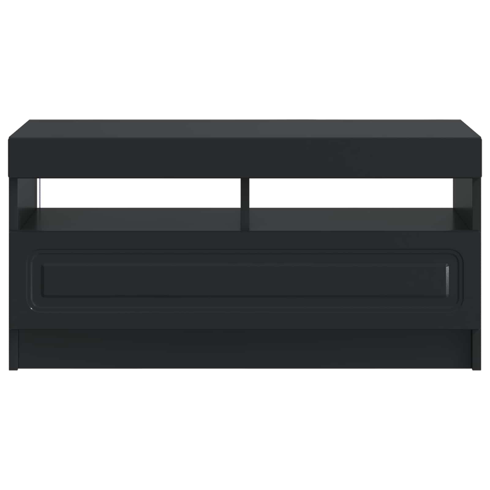 vidaXL LED tv-meubel Wit Bewerkt hout