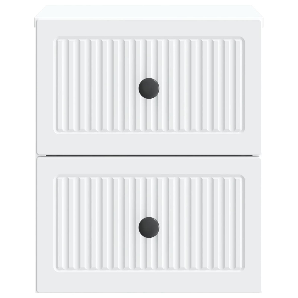vidaXL Wandbeugel Bedkast 2 pcs Wit 33 x 34,5 x 40 cm Bewerkt hout