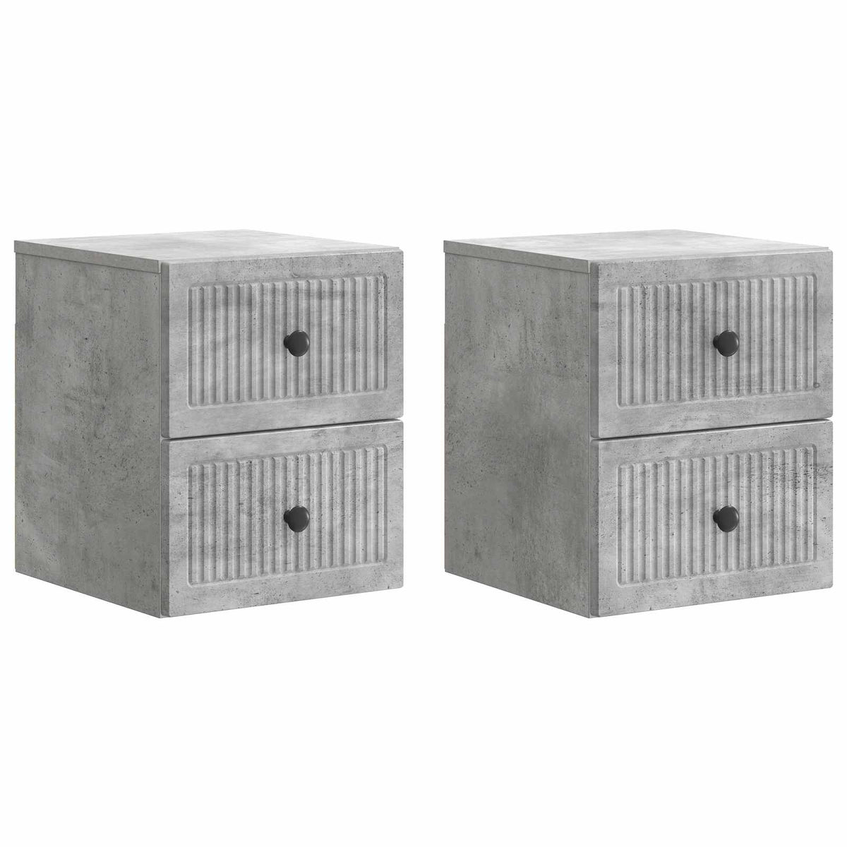 vidaXL Wandbeugel Bedkast 2 pcs Wit 33 x 34,5 x 40 cm Bewerkt hout