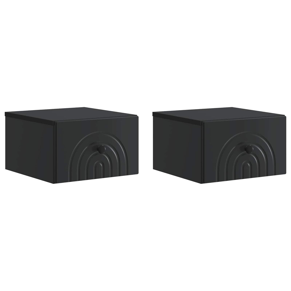 vidaXL Wandbeugel Bedkast 2 pcs Wit 33 x 34,5 x 20 cm Bewerkt hout