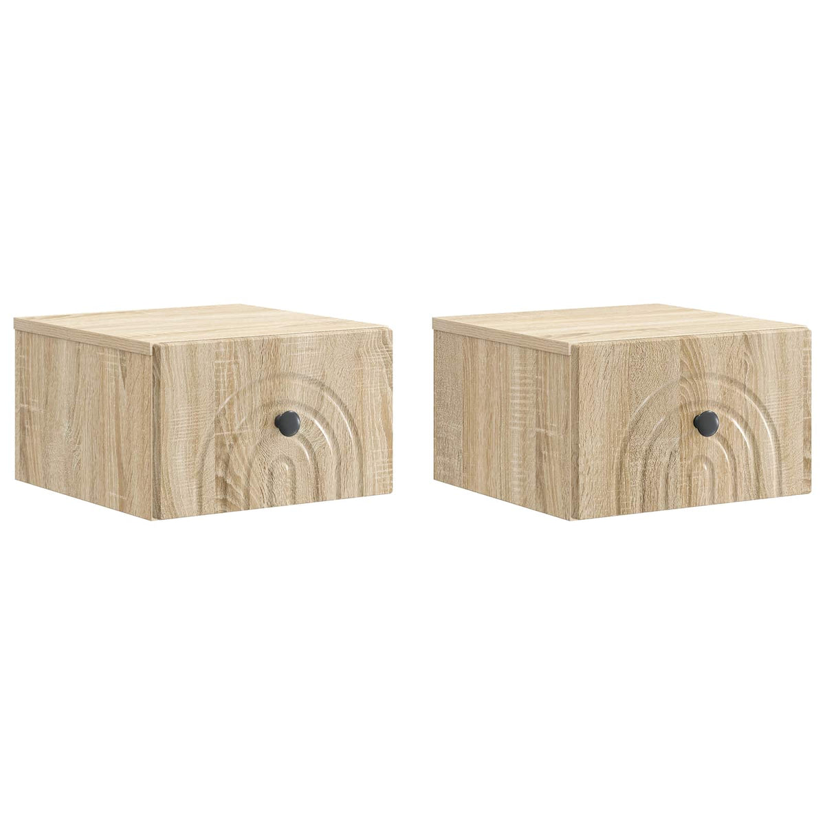 vidaXL Wandbeugel Bedkast 2 pcs Wit 33 x 34,5 x 20 cm Bewerkt hout