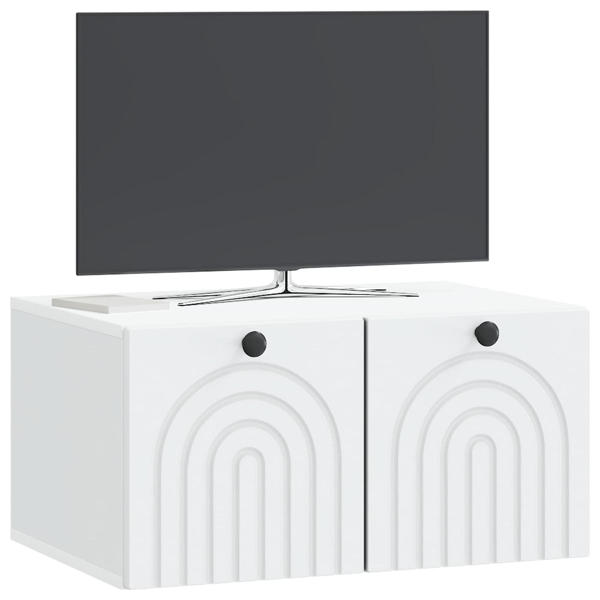 vidaXL Wandbeugel TV-kast Zwart 59,5 x 41 x 30 cm Bewerkt hout