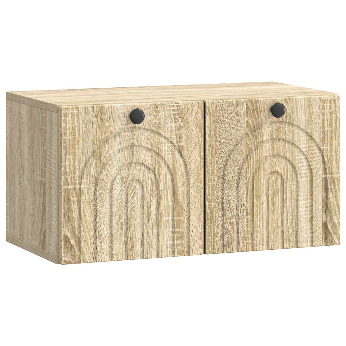 vidaXL Wandbeugel TV-kast Zwart 59,5 x 41 x 30 cm Bewerkt hout