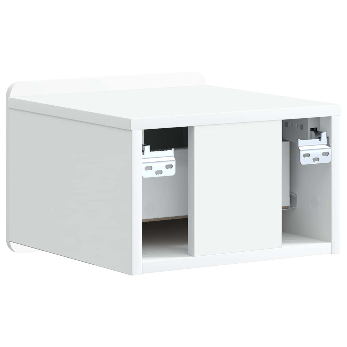 vidaXL Wandbeugel Bedkast 2 pcs Wit 33 x 34,5 x 24 cm Bewerkt hout