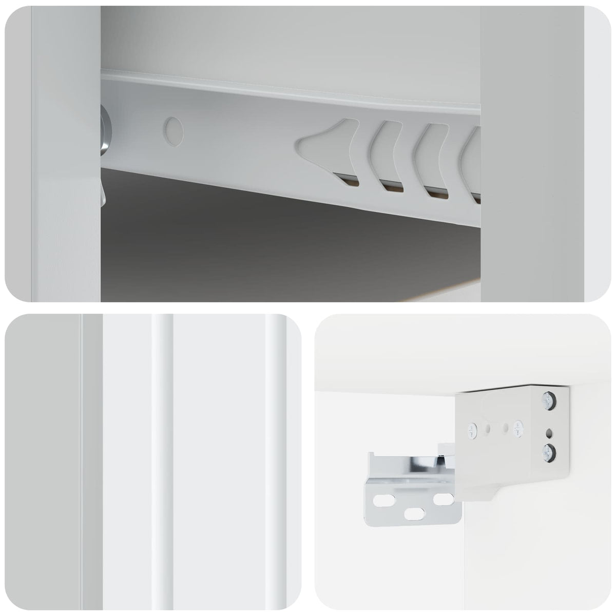 vidaXL Wandbeugel Bedkast 2 pcs Wit 33 x 34,5 x 24 cm Bewerkt hout
