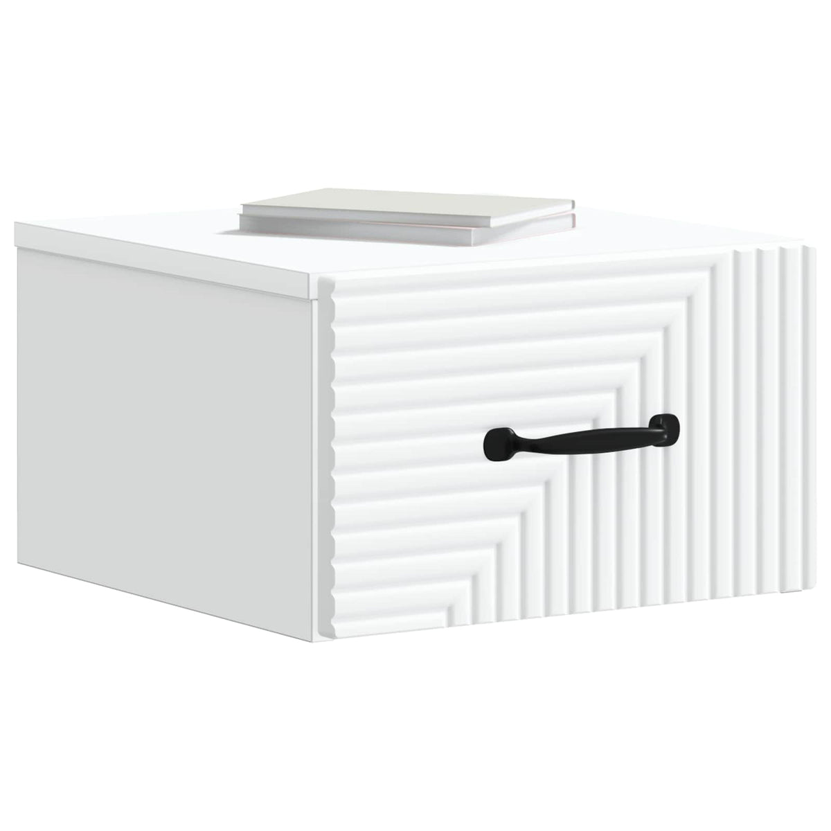 vidaXL Wandbeugel Bedkast 2 pcs Wit 34,5 x 33 x 20 cm Bewerkt hout