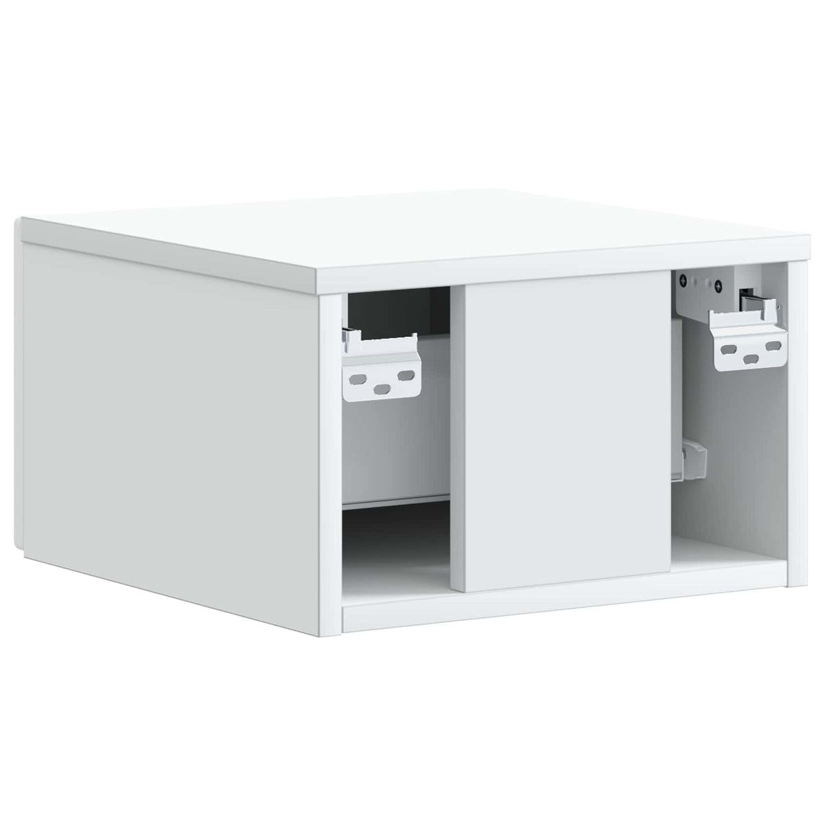 vidaXL Wandbeugel Bedkast 2 pcs Wit 34,5 x 33 x 20 cm Bewerkt hout