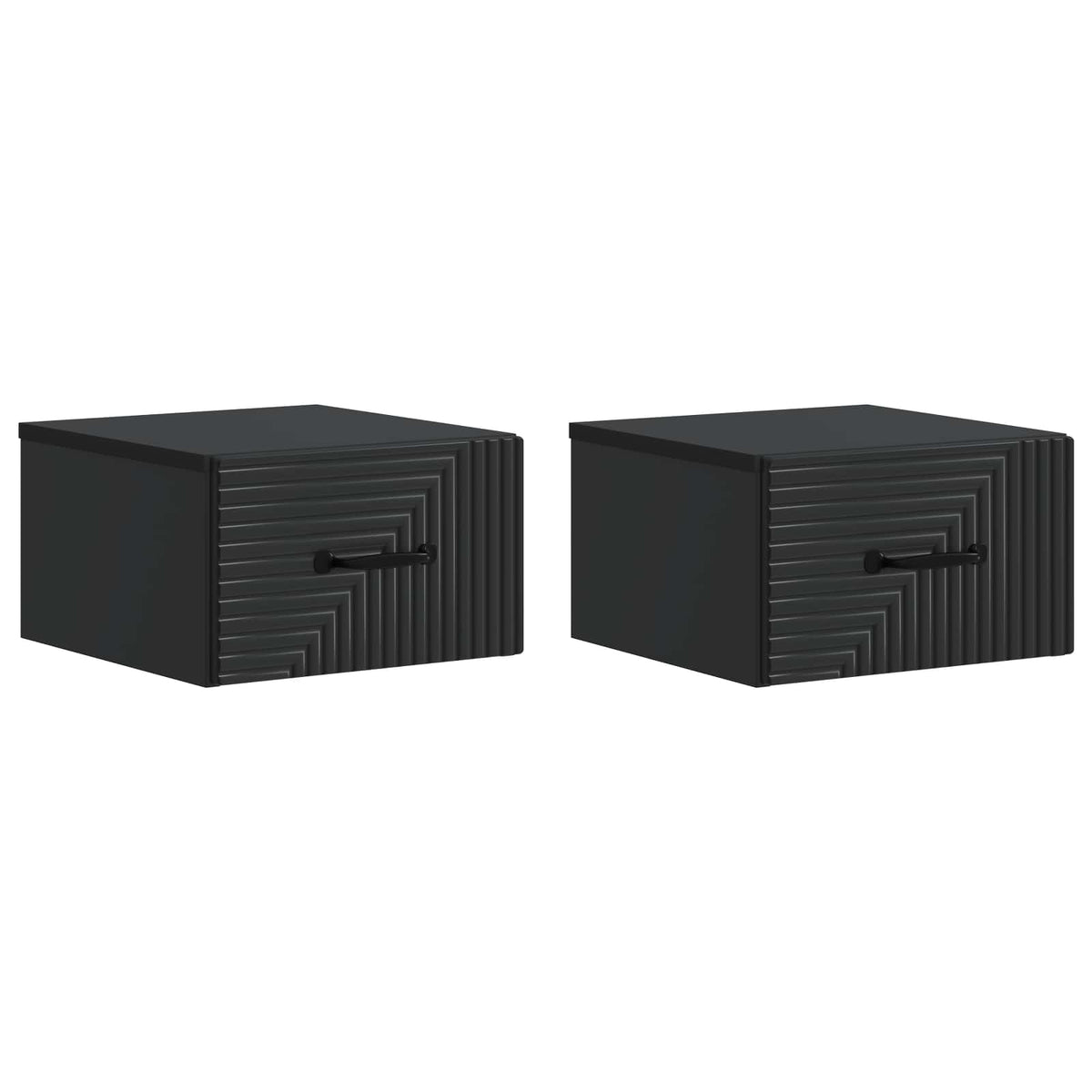 vidaXL Wandbeugel Bedkast 2 pcs Wit 34,5 x 33 x 20 cm Bewerkt hout