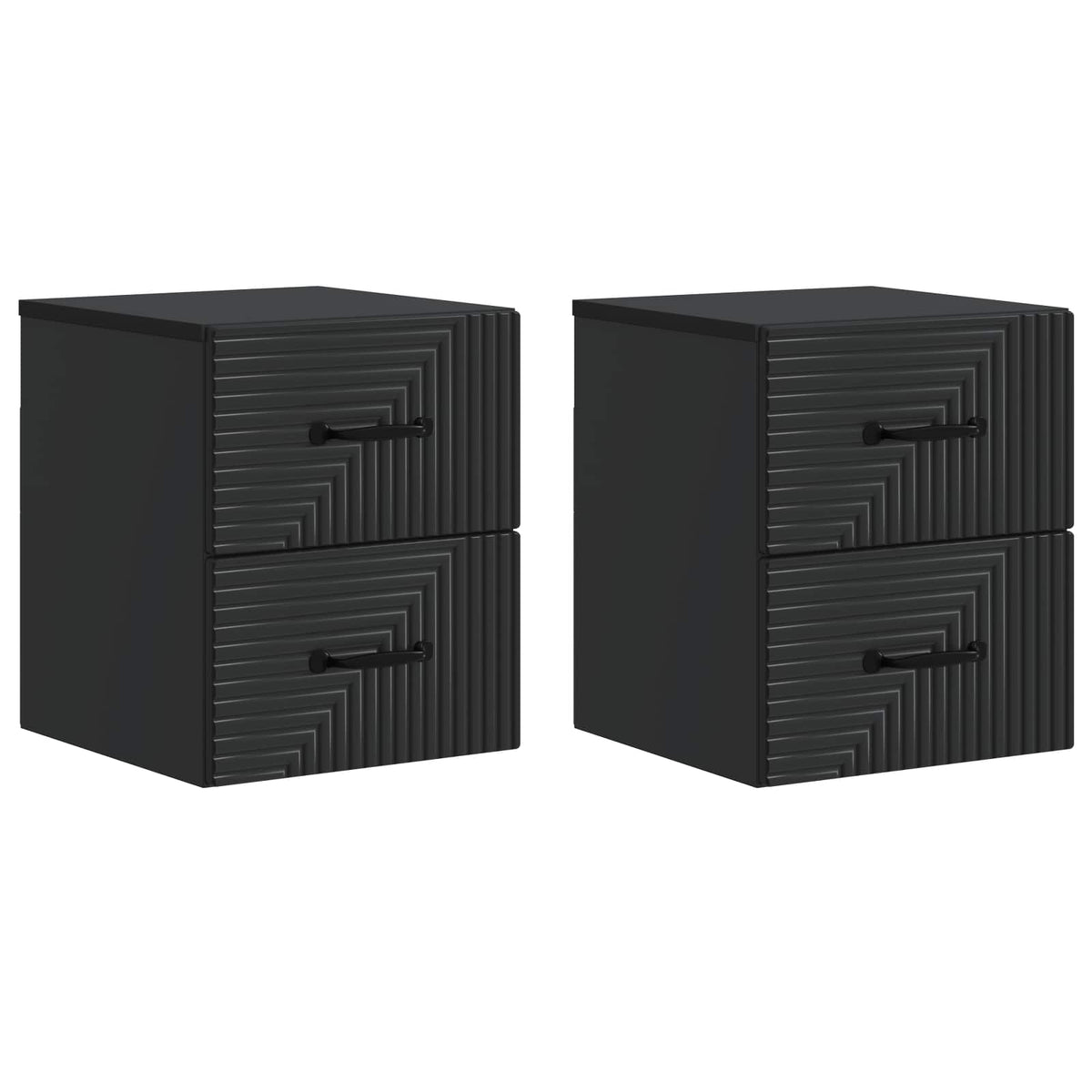 vidaXL Wandbeugel Bedkast 2 pcs Wit 34,5 x 33 x 40 cm Bewerkt hout