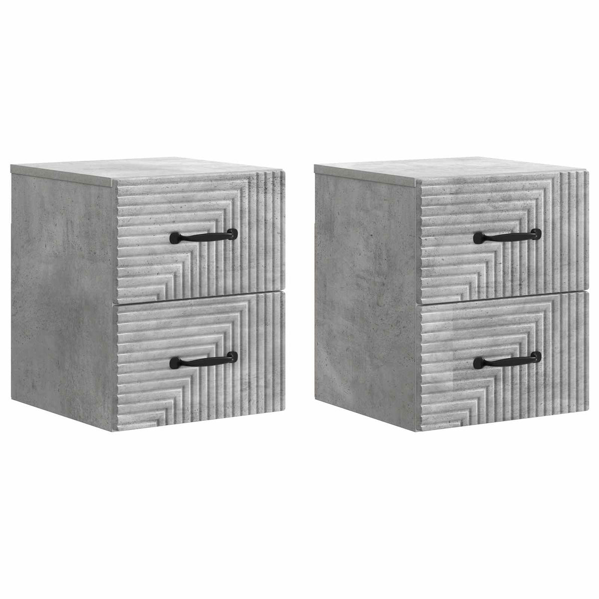 vidaXL Wandbeugel Bedkast 2 pcs Wit 34,5 x 33 x 40 cm Bewerkt hout