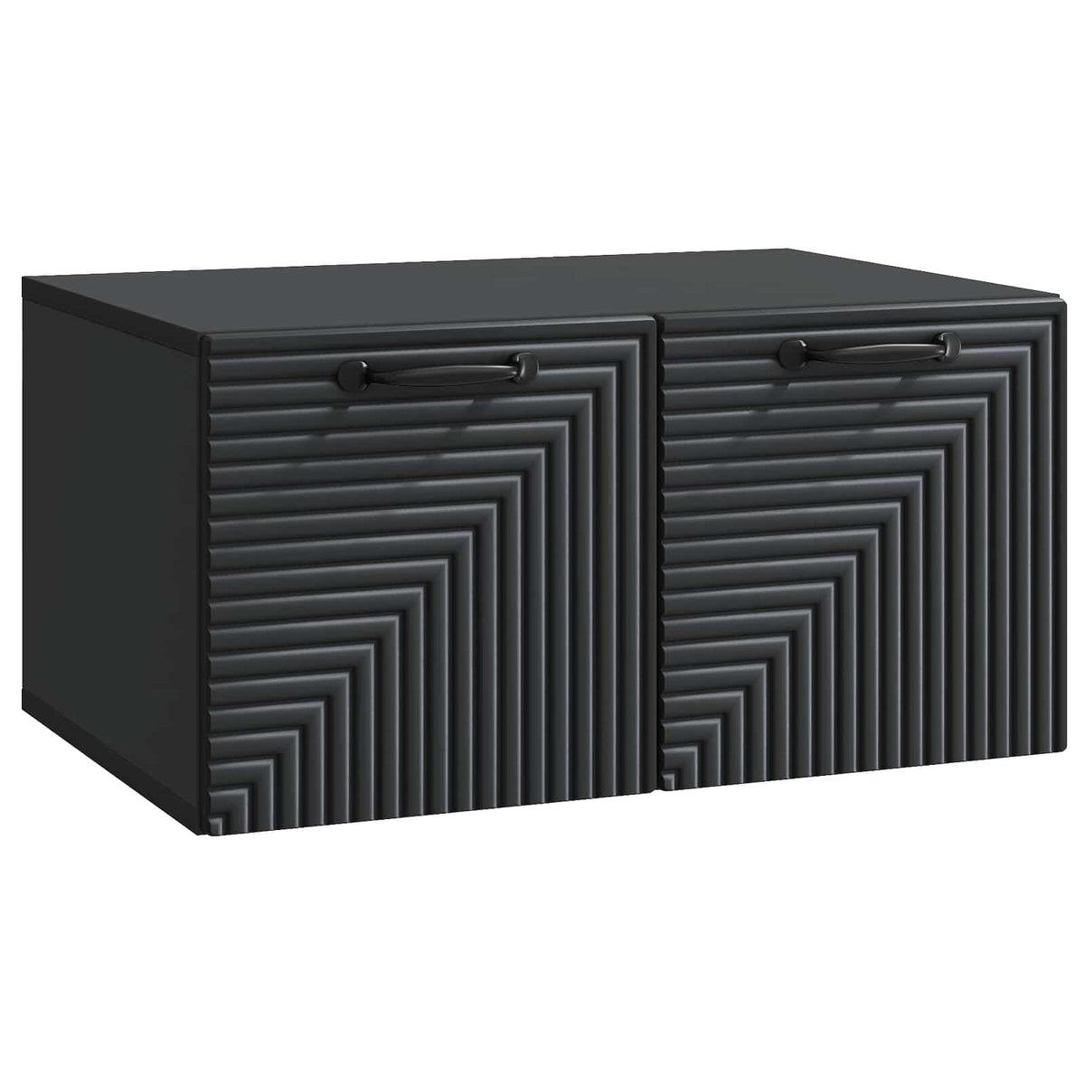 vidaXL Wandbeugel TV-kast Zwart 59,5 x 41 x 30 cm Bewerkt hout