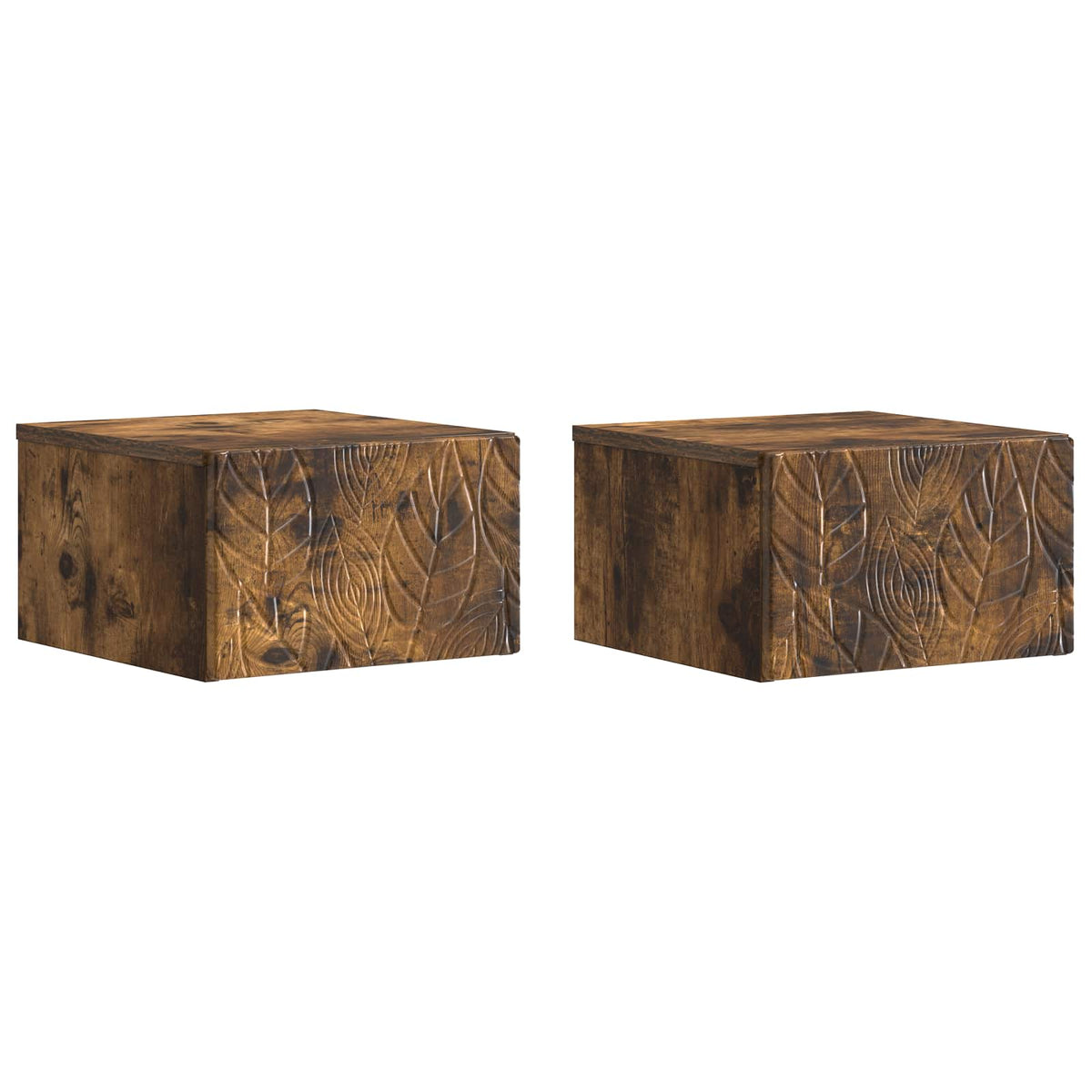 vidaXL Wandmontage Zijtafel Wit 34,5 x 33 x 20 cm Bewerkt hout