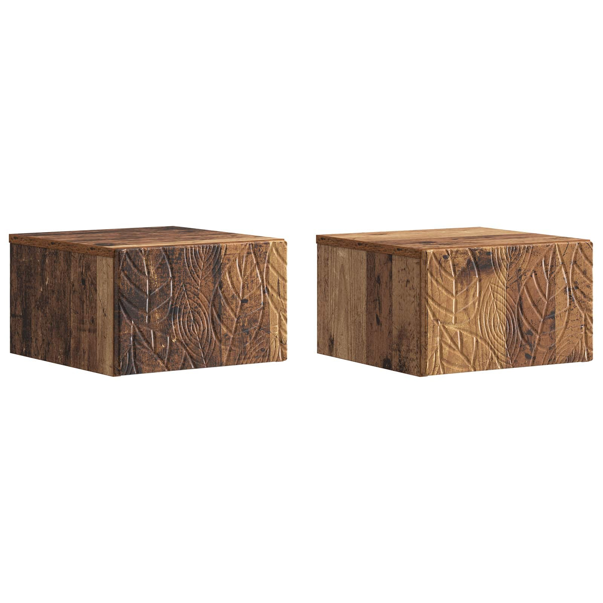 vidaXL Wandmontage Zijtafel Wit 34,5 x 33 x 20 cm Bewerkt hout