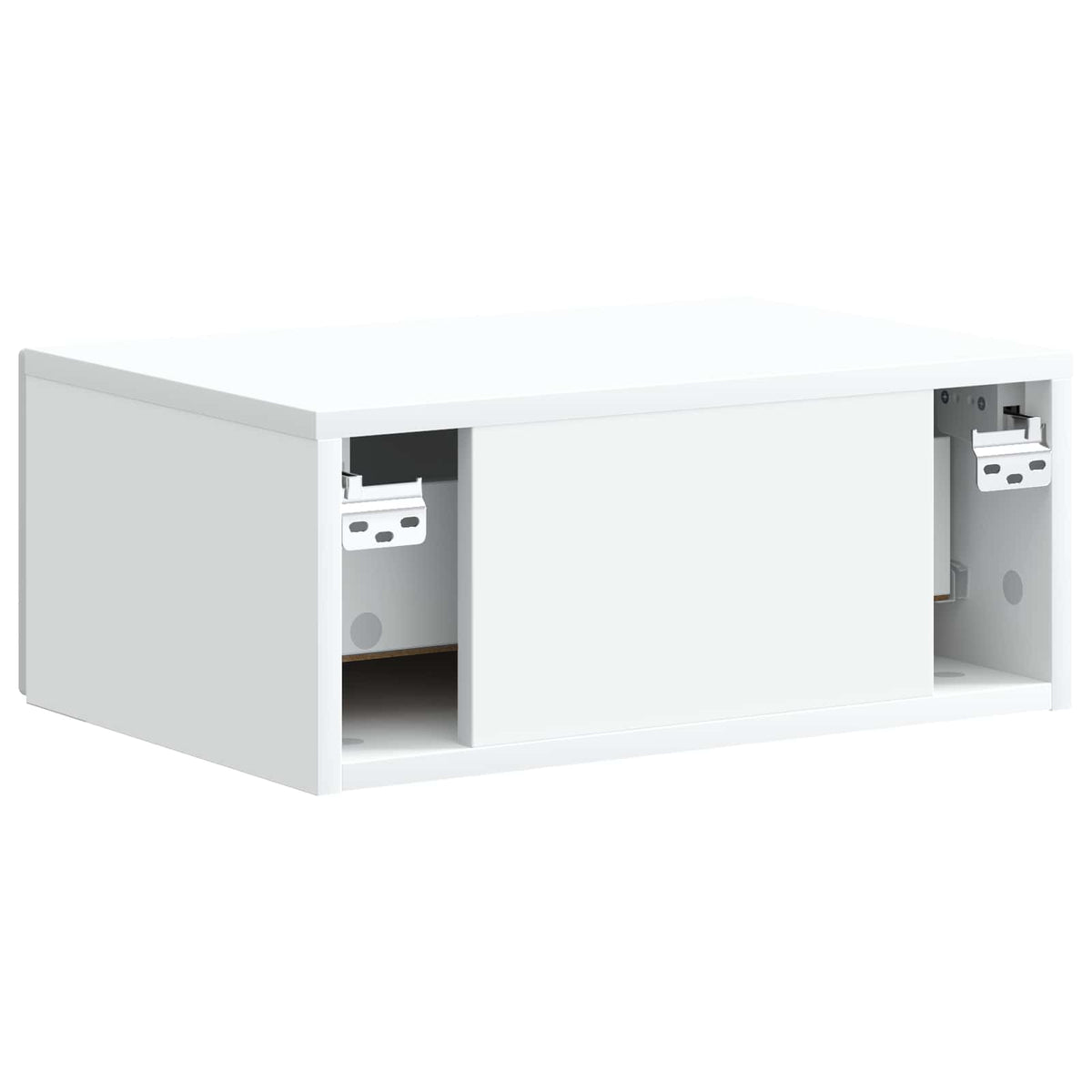 vidaXL Wandbeugel Bedkast 2 pcs Wit 49 x 34,5 x 20 cm Bewerkt hout
