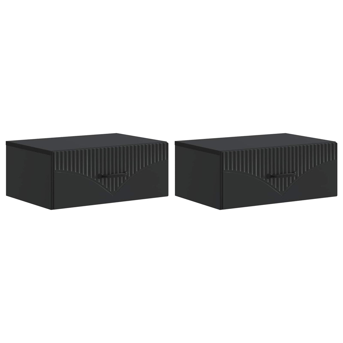 vidaXL Wandbeugel Bedkast 2 pcs Wit 49 x 34,5 x 20 cm Bewerkt hout