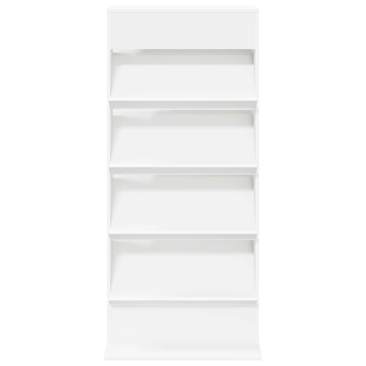 vidaXL Tijdschrift Rek met plank Wit 70 x 41 x 156 cm Bewerkt hout