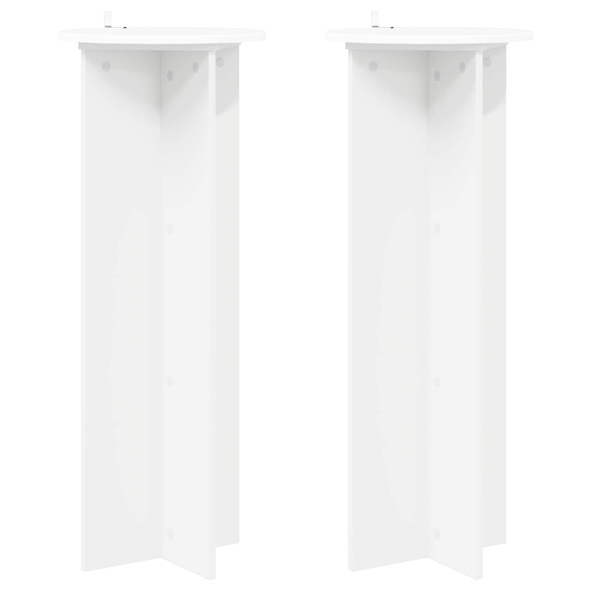 vidaXL Plantenstandaard 2 pcs Zwart 40 x 40 x 80 cm Bewerkt hout
