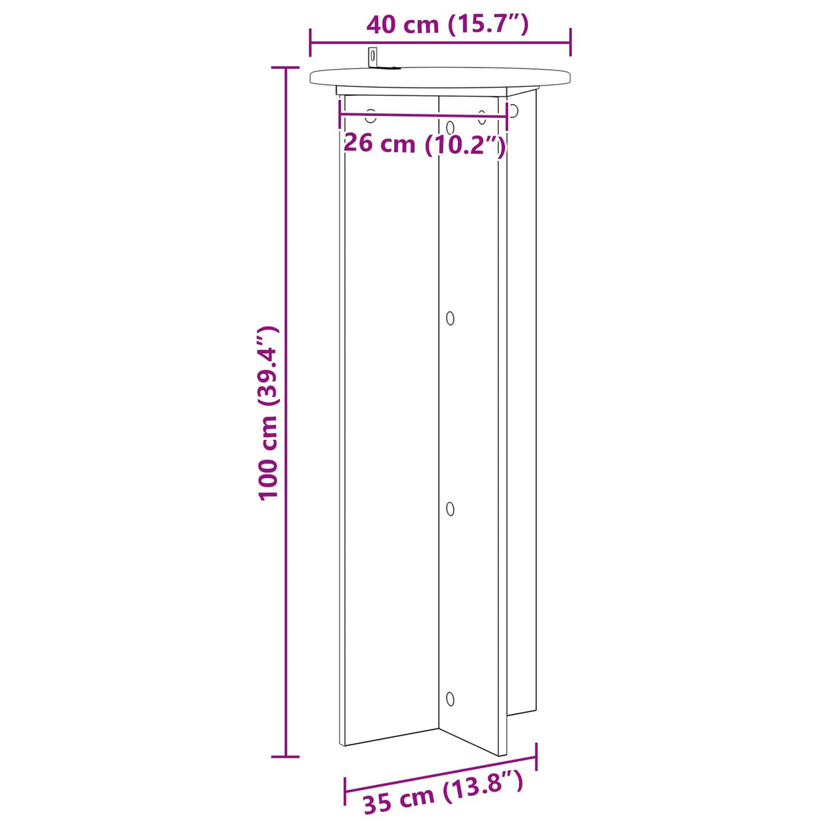 vidaXL Plantenstandaard 2 pcs Zwart 40 x 40 x 80 cm Bewerkt hout