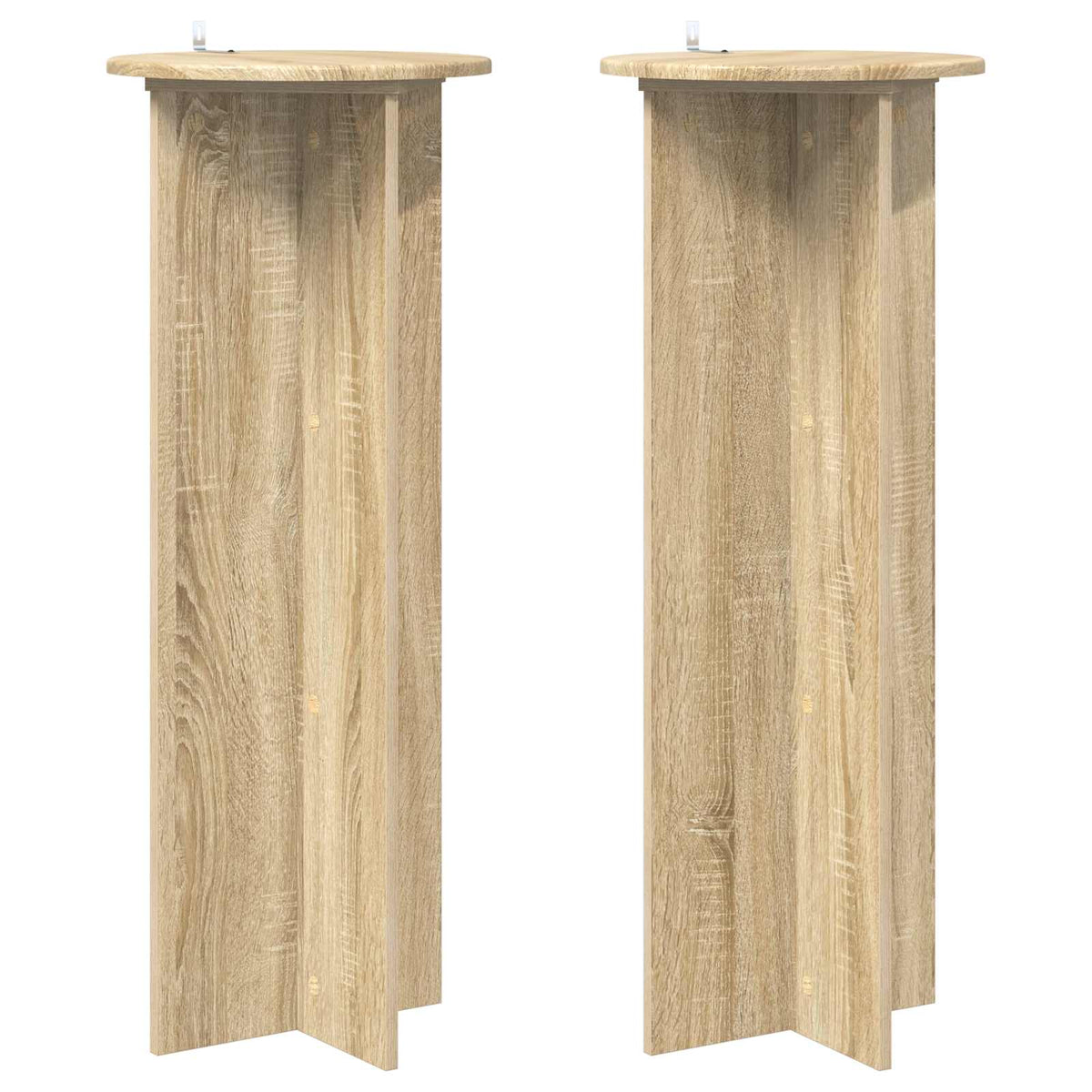 vidaXL Plantenstandaard 2 pcs Zwart 40 x 40 x 80 cm Bewerkt hout
