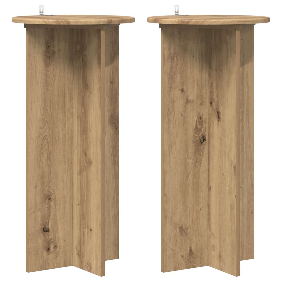 vidaXL Plantenstandaard 2 pcs Zwart 40 x 40 x 80 cm Bewerkt hout