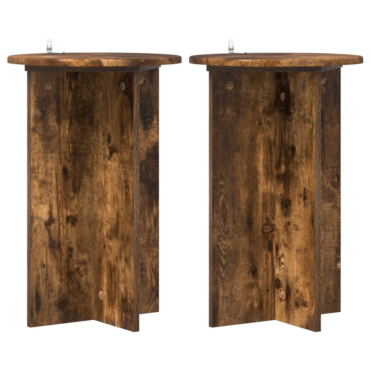 vidaXL Plantenstandaard 2 pcs Zwart 40 x 40 x 80 cm Bewerkt hout