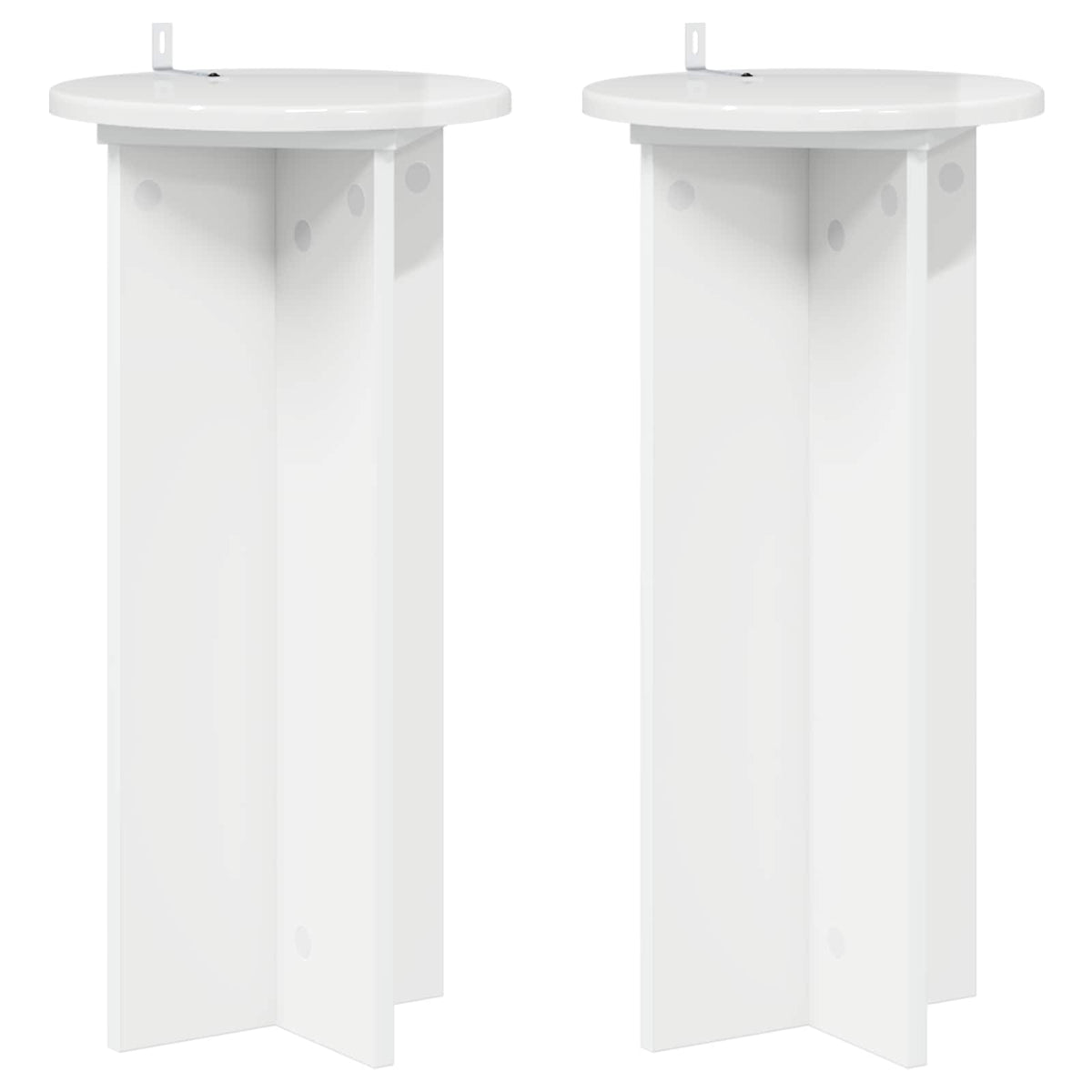 vidaXL Plantenstandaard 2 pcs Zwart 40 x 40 x 80 cm Bewerkt hout