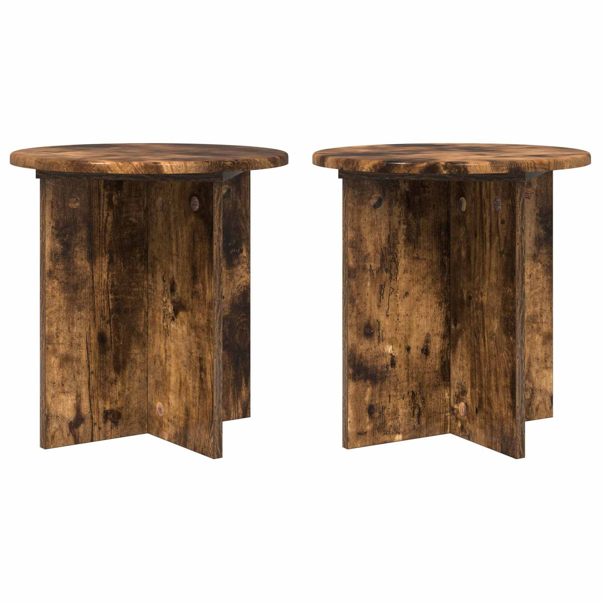 vidaXL Plantenstandaard 2 pcs Zwart 40 x 40 x 80 cm Bewerkt hout
