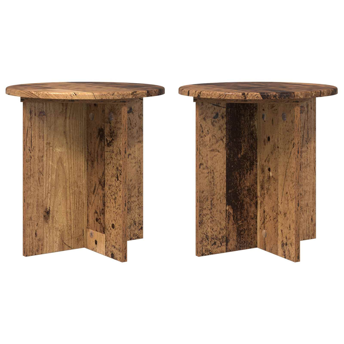 vidaXL Plantenstandaard 2 pcs Zwart 40 x 40 x 80 cm Bewerkt hout