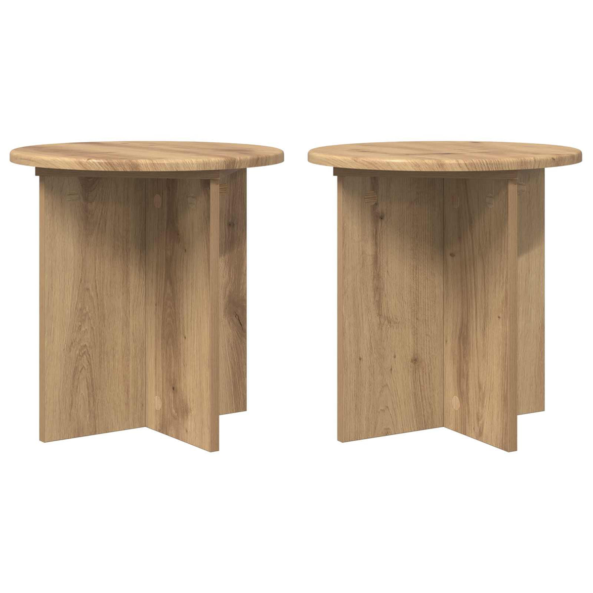 vidaXL Plantenstandaard 2 pcs Zwart 40 x 40 x 80 cm Bewerkt hout