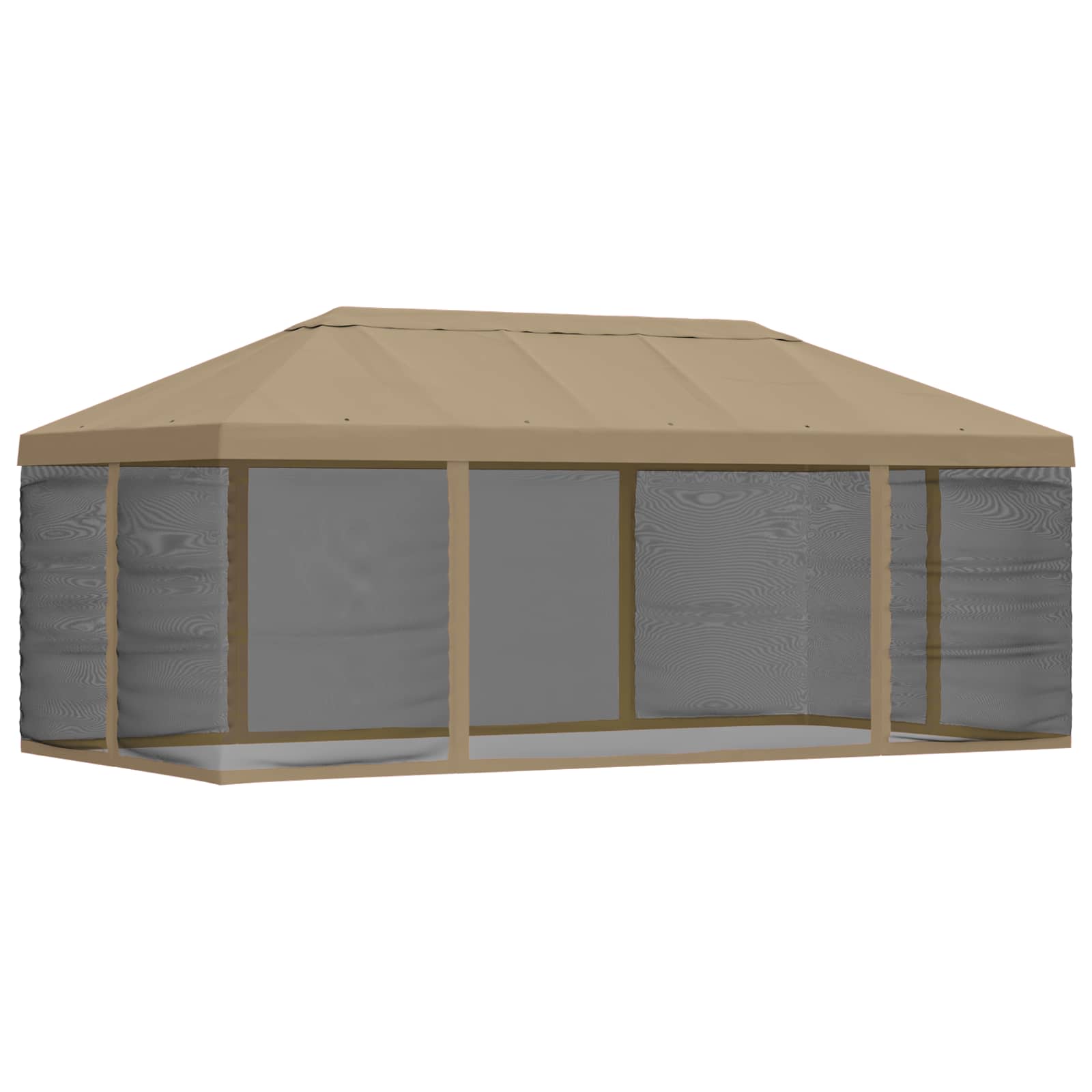 vidaXL Gazebo Hoes met Zijwanden 6 x 3 m Beige Polyester 190