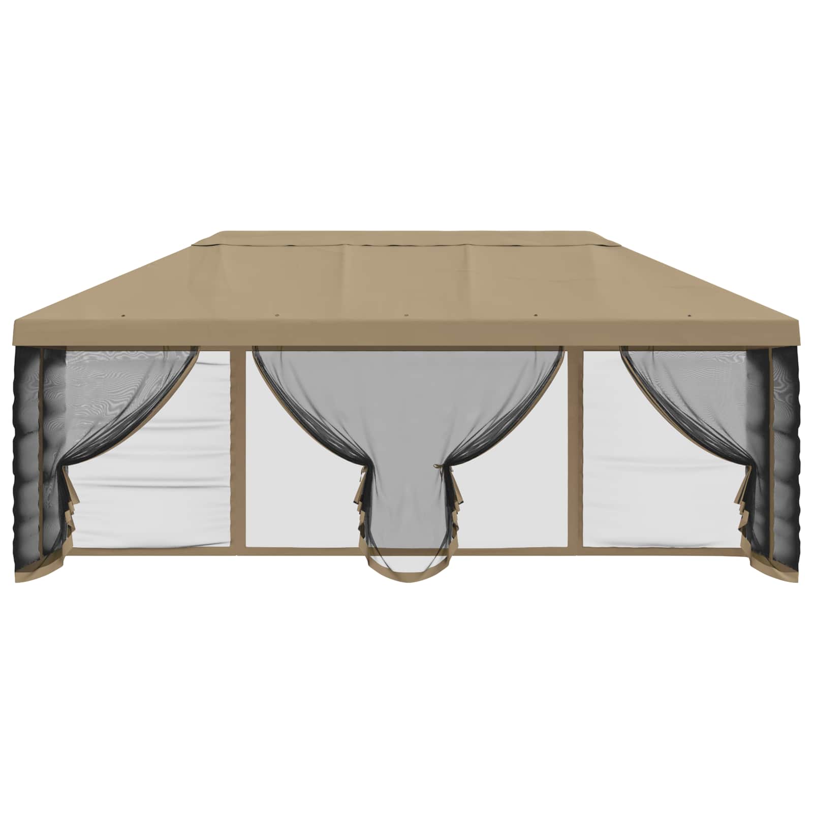vidaXL Gazebo Hoes met Zijwanden 6 x 3 m Beige Polyester 190