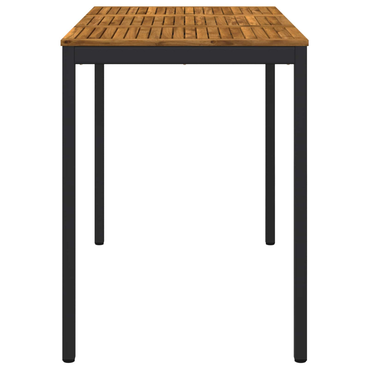 vidaXL Tuinbar Tafel Natuurlijk en Wit 141 x 80,5 x 105 cm