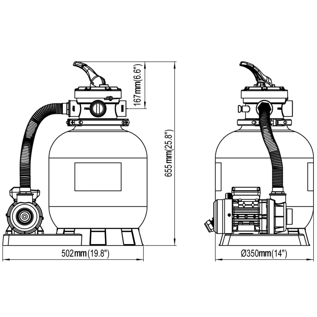 vidaXL Zandfilterpomp 600 W 17000 L/u - Aashly