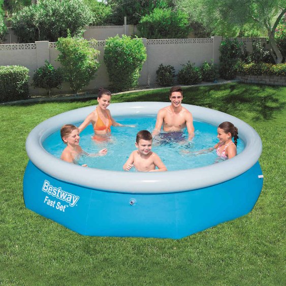 Bestway Zwembad Fast Set opblaasbaar rond 305x76 cm 57266 - Aashly