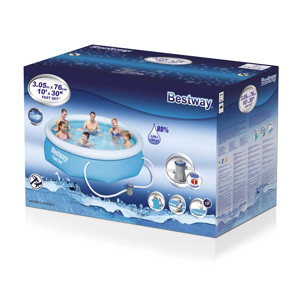 Bestway Fast Set Zwembadset 305x76 cm 57270 - Aashly