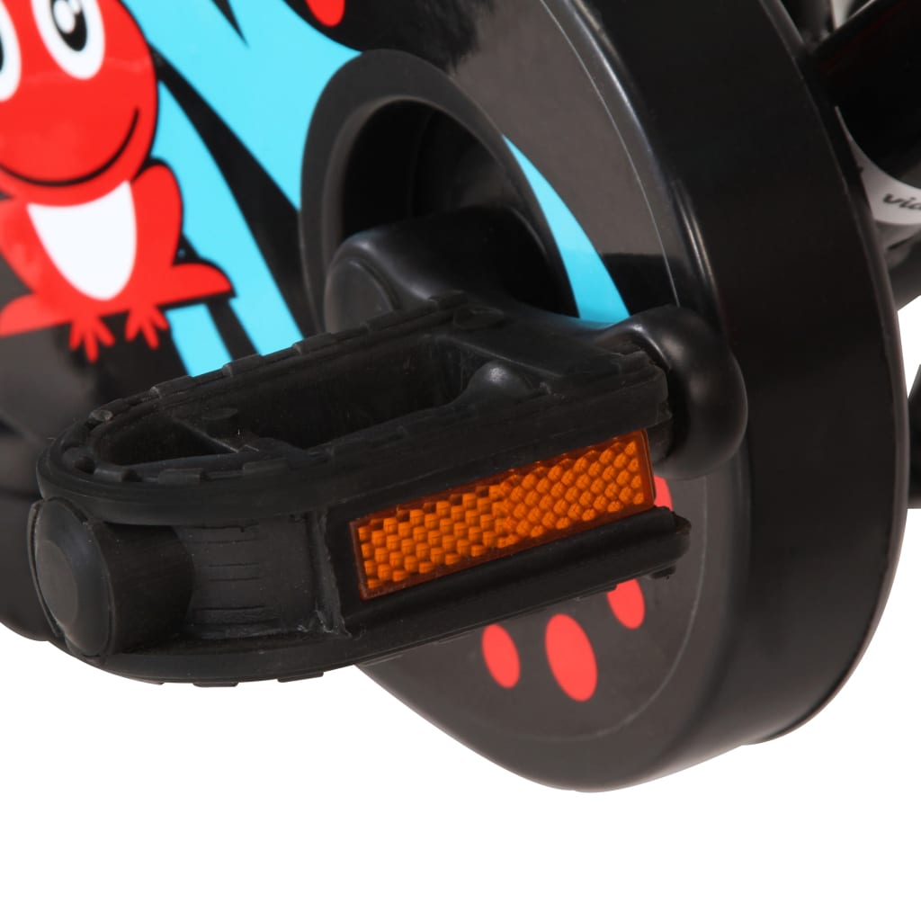 vidaXL Kinderfiets 12 inch zwart en rood