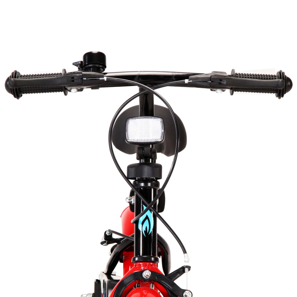 vidaXL Kinderfiets 12 inch zwart en rood