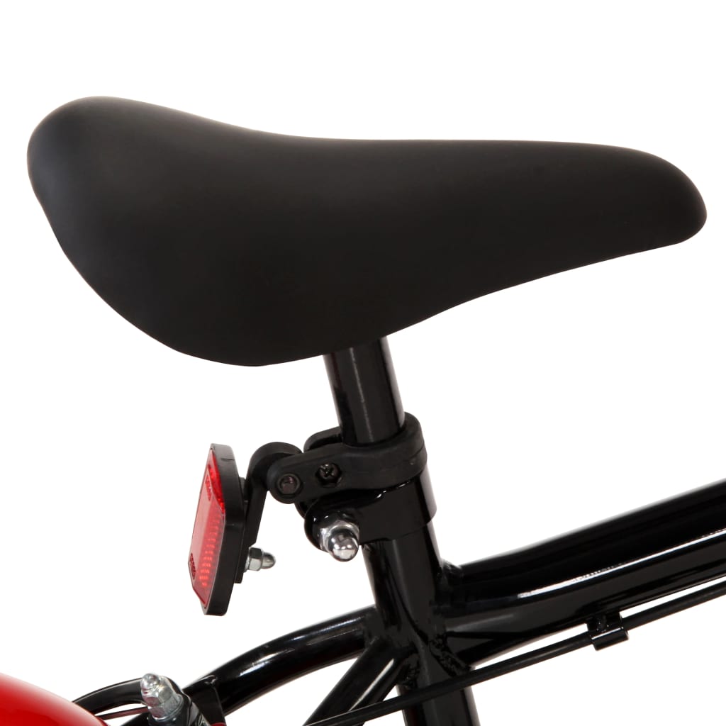 vidaXL Kinderfiets 12 inch zwart en rood