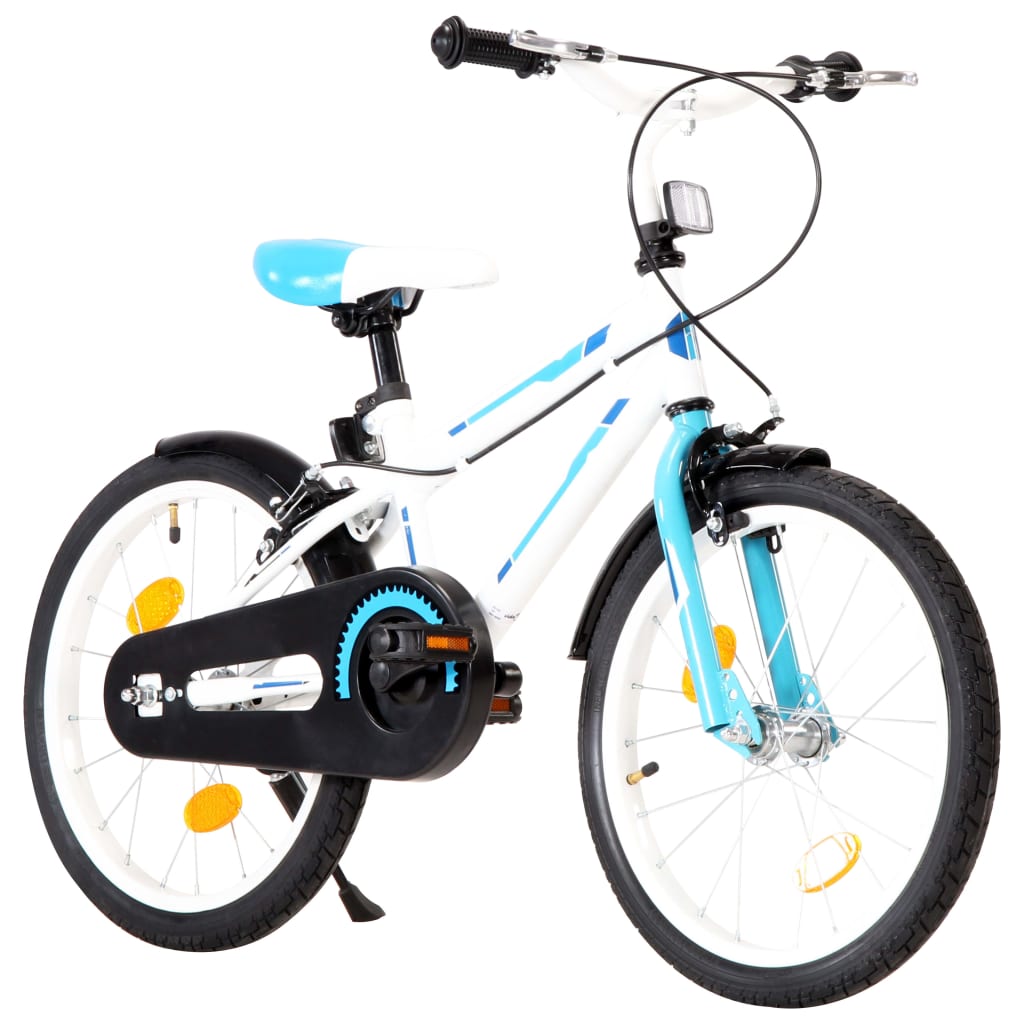 vidaXL Kinderfiets 18 inch blauw en wit