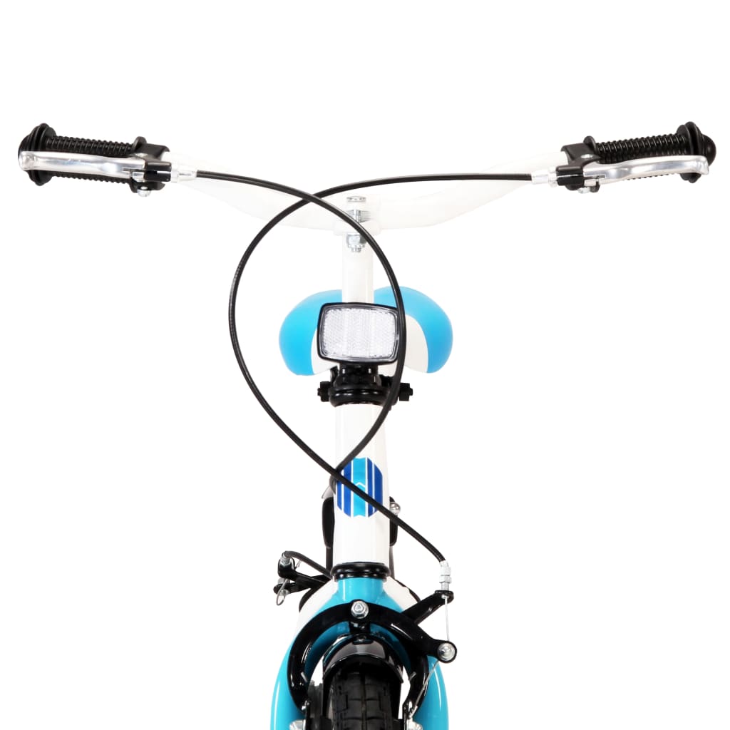 vidaXL Kinderfiets 18 inch blauw en wit
