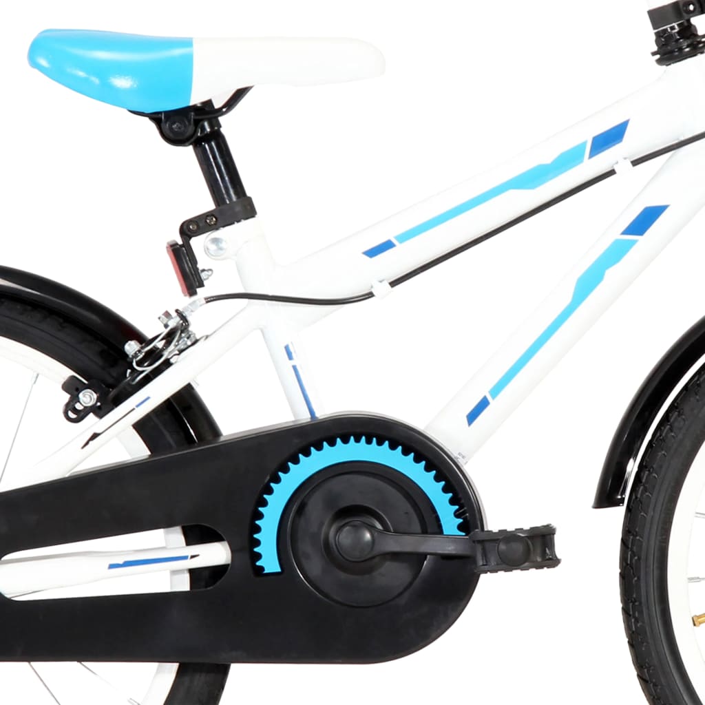 vidaXL Kinderfiets 18 inch blauw en wit