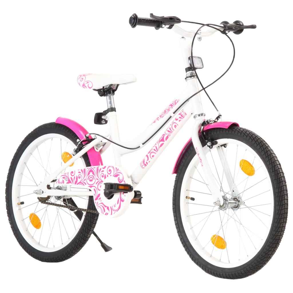 vidaXL Kinderfiets 18 inch blauw en wit