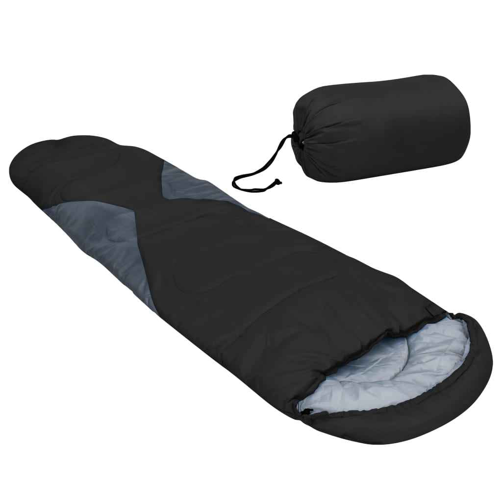 vidaXL Slaapzak 5 ℃ 1400 g zwart