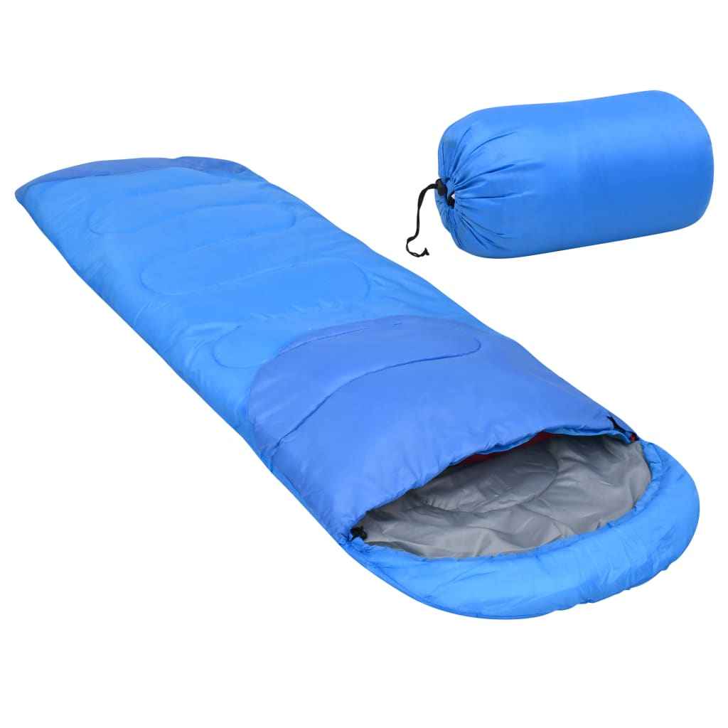 vidaXL Slaapzak 10 ℃ 1000 g blauw