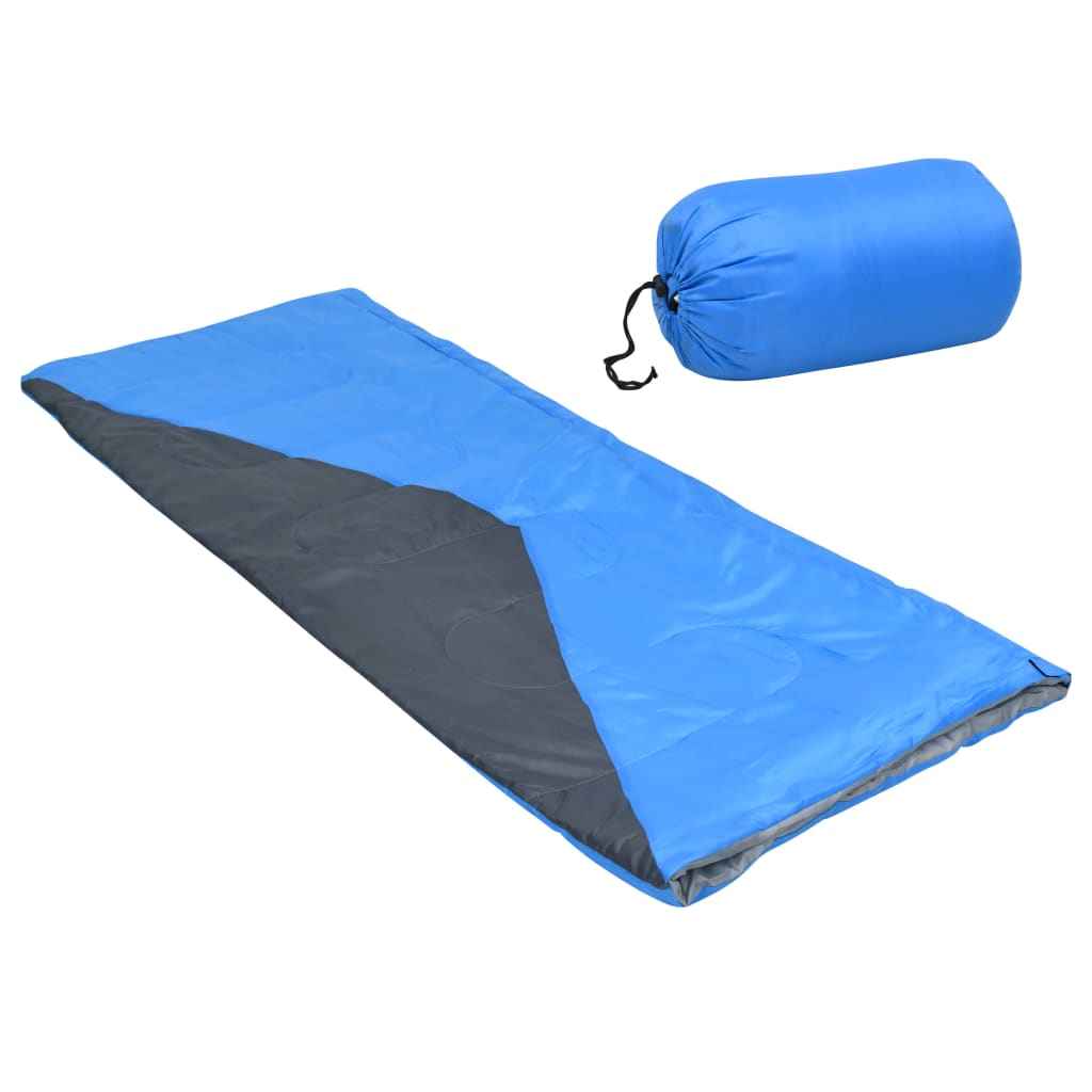 vidaXL Slaapzakken 2 st envelop lichtgewicht 10 ℃ 1100 g blauw