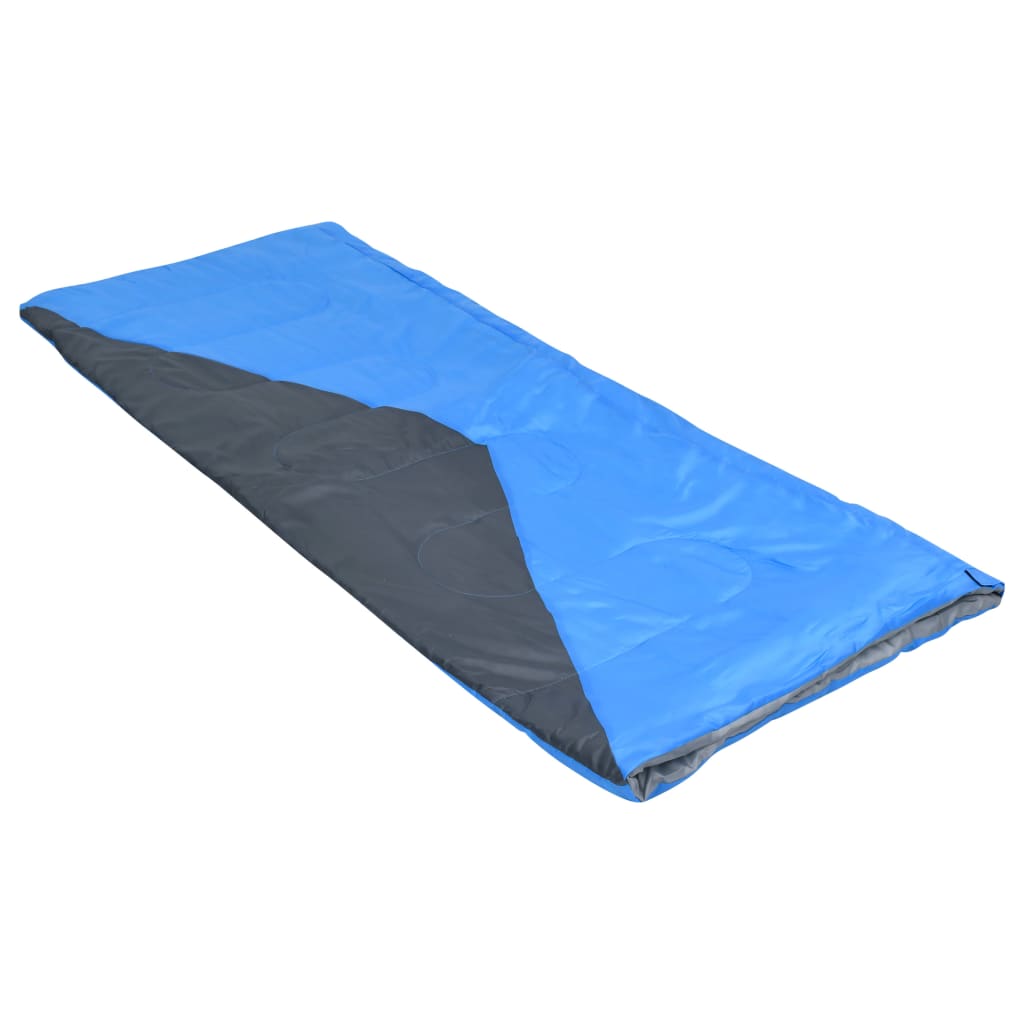 vidaXL Slaapzakken 2 st envelop lichtgewicht 10 ℃ 1100 g blauw